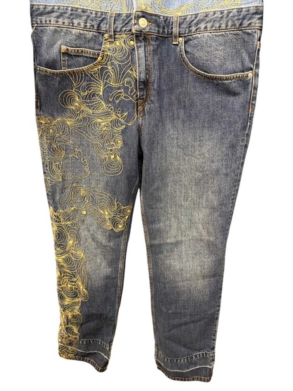 Isabel Marant Imane Embroidered Denim Jumpsuit Size 40 US 8 Large New - Picture 8 of 13
